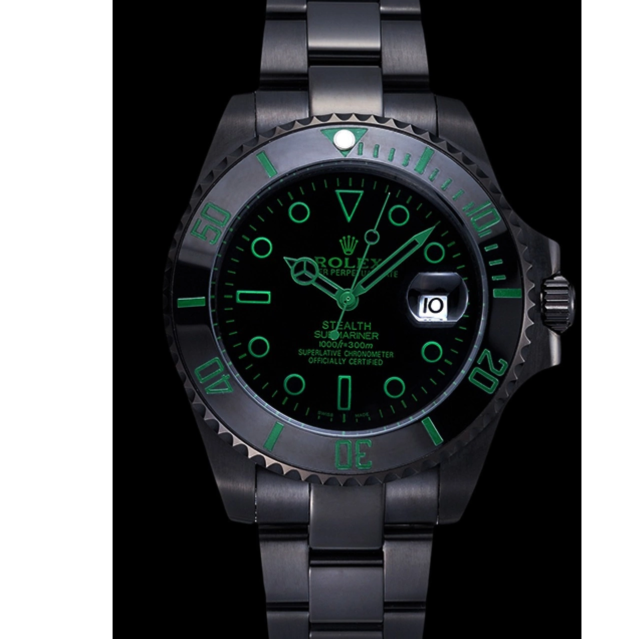 Aaa replica watch 622007 Black Stealth Rolex Submariner Ceramic 0819